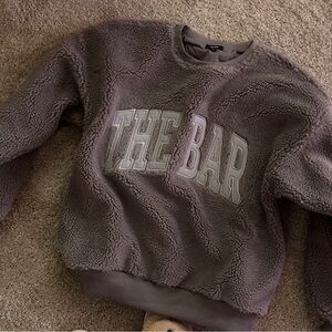 Cozy Grey Sherpa Sweatshirt